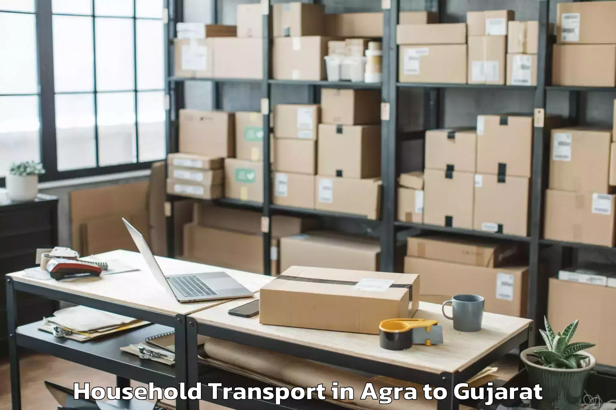 Hassle-Free Agra to Jamnagar Household Transport